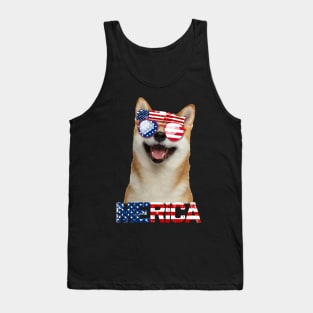 Merica Shiba Inu Dog American Flag 4Th Of July Tank Top